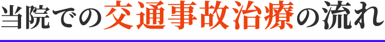 当院での交通事故治療の流れ